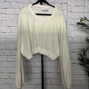 Selkie Cream Cropped Sweatshirt